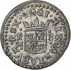 Large Reverse for 8 Maravedies 1663 coin