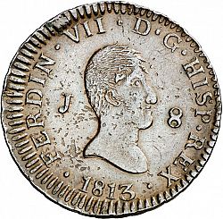 Large Obverse for 8 Maravedies 1813 coin