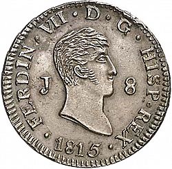 Large Obverse for 8 Maravedies 1815 coin