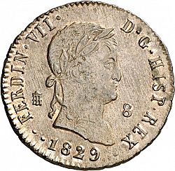 Large Obverse for 8 Maravedies 1829 coin