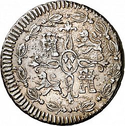 Large Reverse for 8 Maravedies 1813 coin