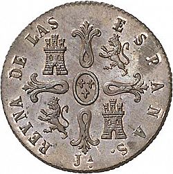 Large Reverse for 8 Maravedies 1849 coin