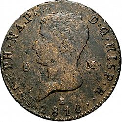 Large Obverse for 8 Marevedies 1810 coin