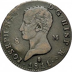 Large Obverse for 8 Marevedies 1811 coin