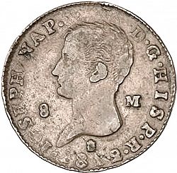 Large Obverse for 8 Marevedies 1812 coin