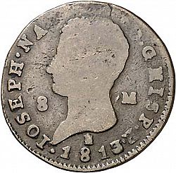 Large Obverse for 8 Marevedies 1813 coin