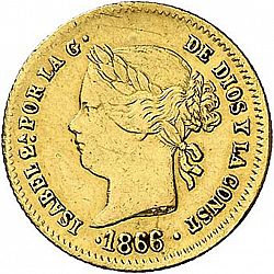 Large Obverse for 2 Pesos 1866 coin