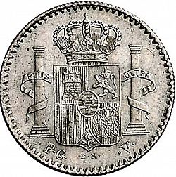 Large Reverse for 5 Centavos Peso 1896 coin