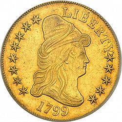 10 dollar 1799 Large Obverse coin