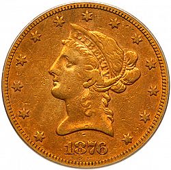 10 dollar 1876 Large Obverse coin
