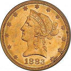 10 dollar 1883 Large Obverse coin