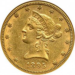 10 dollar 1895 Large Obverse coin