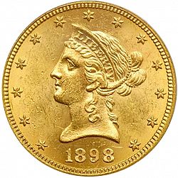 10 dollar 1898 Large Obverse coin
