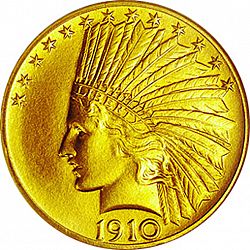 10 dollar 1910 Large Obverse coin
