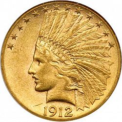 10 dollar 1912 Large Obverse coin