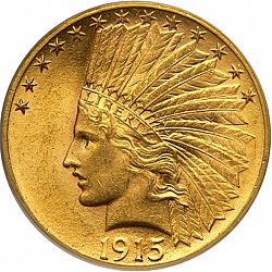 10 dollar 1915 Large Obverse coin