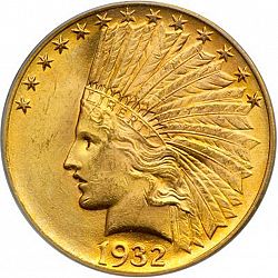 10 dollar 1932 Large Obverse coin