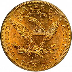 10 dollar 1885 Large Reverse coin
