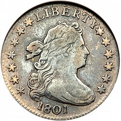 dime 1801 Large Obverse coin