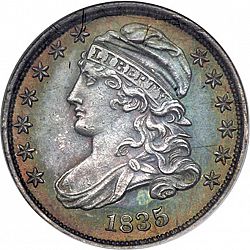 dime 1835 Large Obverse coin
