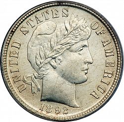 dime 1892 Large Obverse coin