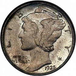 dime 1925 Large Obverse coin