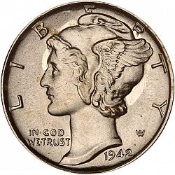 dime 1942 Large Obverse coin