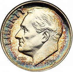 dime 1955 Large Obverse coin