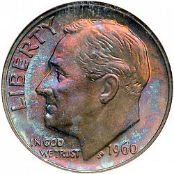 dime 1960 Large Obverse coin