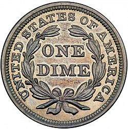 dime 1859 Large Reverse coin