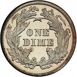 dime 1866 Large Reverse coin