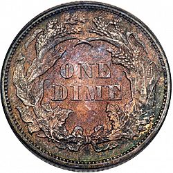 dime 1874 Large Reverse coin