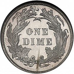 dime 1891 Large Reverse coin