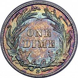 dime 1908 Large Reverse coin