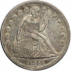 1 dollar 1844 Large Obverse coin