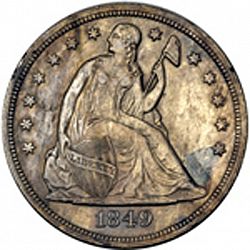 1 dollar 1849 Large Obverse coin