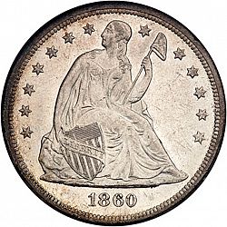 1 dollar 1860 Large Obverse coin