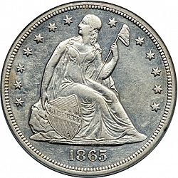 1 dollar 1865 Large Obverse coin