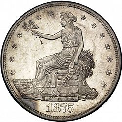 1 dollar 1875 Large Obverse coin