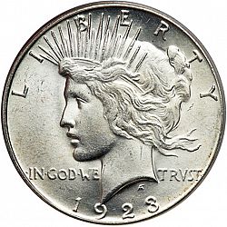 1 dollar 1923 Large Obverse coin
