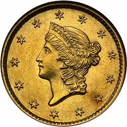 1 dollar - Gold 1849 Large Obverse coin