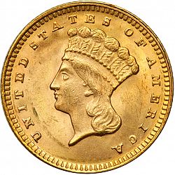 1 dollar - Gold 1874 Large Obverse coin