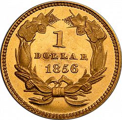 1 dollar - Gold 1856 Large Reverse coin
