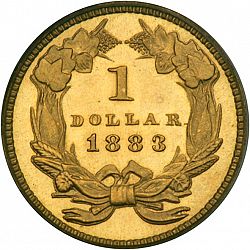 1 dollar - Gold 1883 Large Reverse coin
