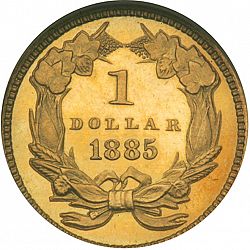 1 dollar - Gold 1885 Large Reverse coin