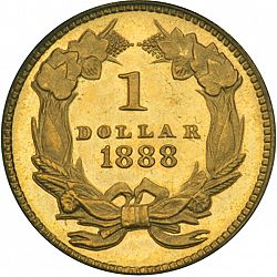 1 dollar - Gold 1888 Large Reverse coin