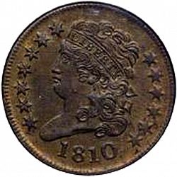 1/2 cent 1810 Large Obverse coin