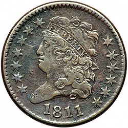 1/2 cent 1811 Large Obverse coin