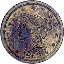 1/2 cent 1852 Large Obverse coin