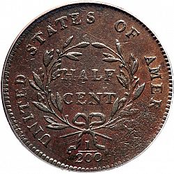 1/2 cent 1797 Large Reverse coin